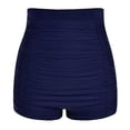 thumbnail image 1 of Defitshape Women's Modest Swim Shorts Beach Board Shorts High Waisted Ruched Summer Stretch Boyleg Swimming Shorts Slimming Tummy Control Swimsuit Bottoms Navy X-Large, 1 of 1