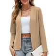 thumbnail image 1 of Defitshape Women's Open Front Cardigan Long Sleeve Tops Solid Cozy Fashion Casual Fall Cardigans Khaki Small, 1 of 1