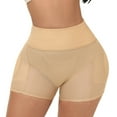 thumbnail image 1 of Defitshape Women's Padded Shapewear Shorts Thigh Panties Mesh Butt Lifter High Waisted Padding Hip Pads Body Shaper Underwear Hip Enhancer Tummy Control Nude Small, 1 of 5