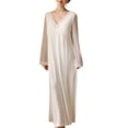 thumbnail image 1 of Defitshape Women's Princess Nightgown Night Gown Long Night Dress Vintage Victorian Soft Comfy Lace Summer Sleep Gown Thin Mesh V Neck White Large, 1 of 4