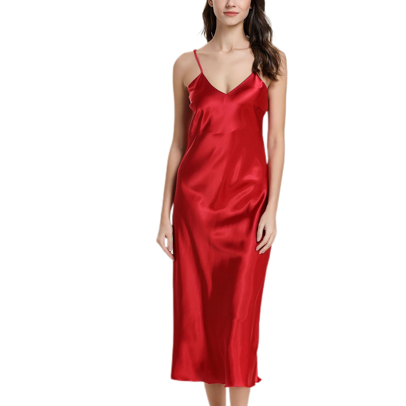 Satin silk V Neck Sleep Dress main image 0