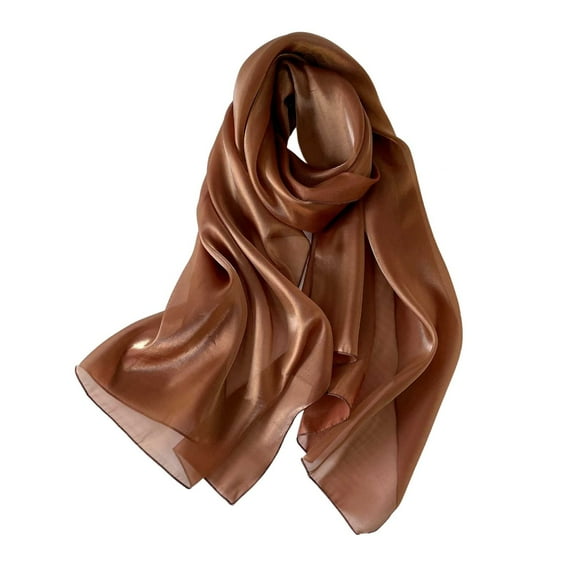 Defitshape Women's Scarves Pashmina Shawl Muffler Comfy Loose Cocktail Cardigan Cape 2025 Elegant Fall Soft Casual Dark Coffee One Size