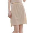thumbnail image 1 of Defitshape Women's Seamless Half Slip Skirt Elastic Petticoat Summer Casual Mid Rise Elastic Waist Fall Lightweight Short Underdress Apricot Small-Medium, 1 of 1