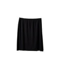 thumbnail image 1 of Defitshape Women's Seamless Half Slip Skirt Elastic Petticoat Summer Casual Mid Rise Elastic Waist Fall Lightweight Short Underdress Black Small-Medium, 1 of 1