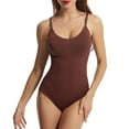 thumbnail image 1 of Defitshape Women's Shapewear Bodysuit Seamless Tummy Control Sculpting Body Shaper Slimming Butt Lifting Cami Tank Top Coffee 0-2, 1 of 4