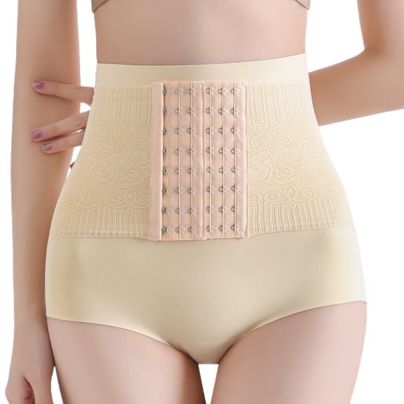 Defitshape Women's Shapewear Briefs Hip Dip Shaper Shorts Underwear Panties Hip Enhancer High Waited Butt Lifter Lace Nude Medium