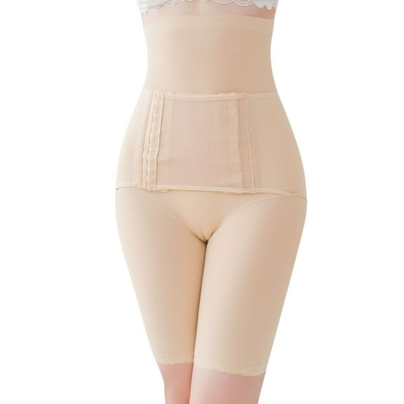 Defitshape Women's Shapewear Shorts High Waisted Firm Compression Waist Cincher Shapewear Tummy Control Waist Trainer Postpartum Body Shaper Shorts Butt LifterSlimming Butt Lifting Tight Nude 12