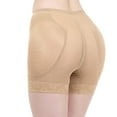 thumbnail image 1 of Defitshape Women's Shapewear Shorts Padded Underwear Butt Lifter Hip Enhancer Mesh Body Shaper Panties High Waisted Tummy Control Hip Dip Seamless Nude 4-6, 1 of 2