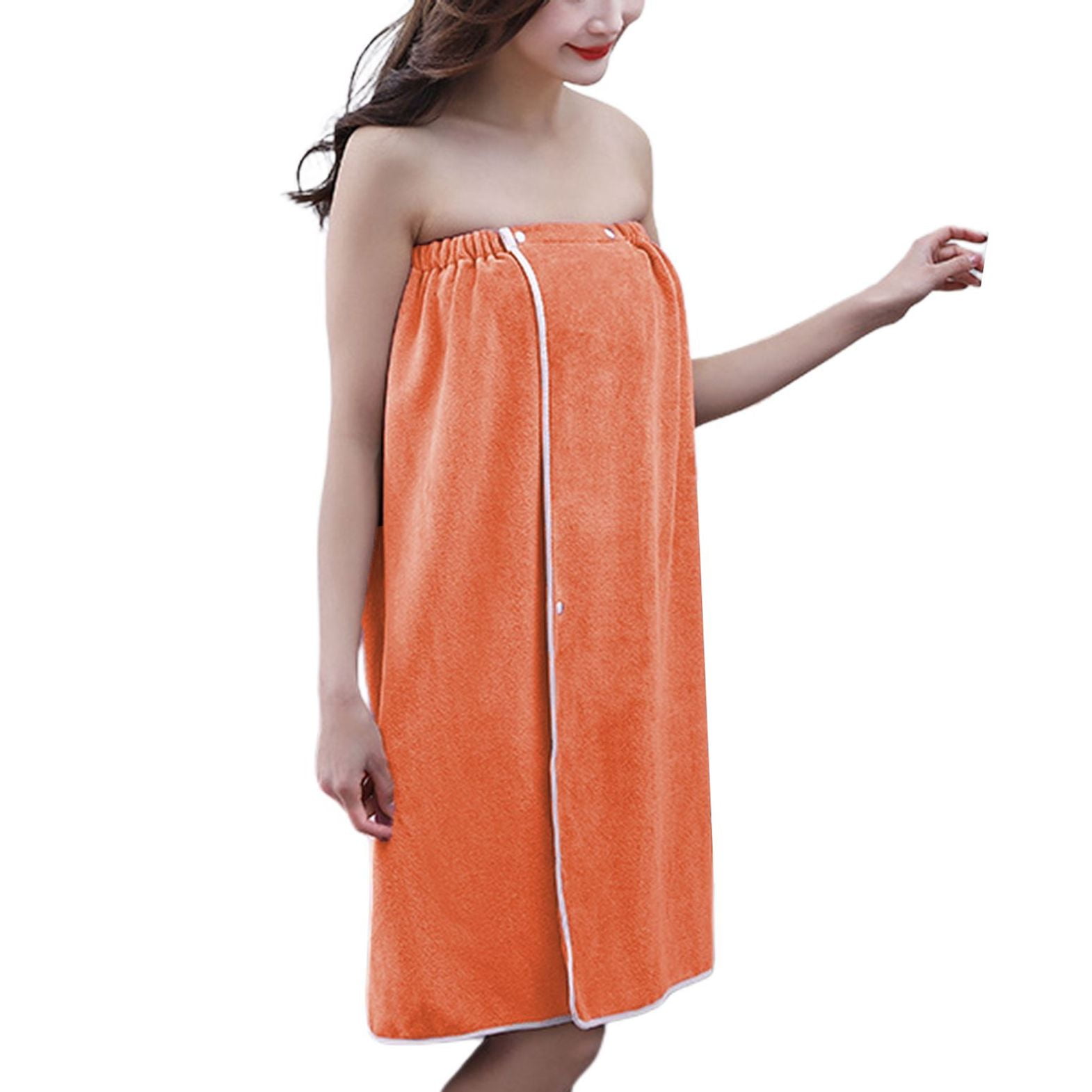 Defitshape Women's Shower Towel Wrap Soft Terry Cloth Wrapping Bathrobe