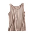 thumbnail image 1 of Defitshape Women's Soft Pajama Tank Top Sleeveless T-Shirt Short Basic Comfy Yoga Spring Thin Lightweight Scoop Neck Cami Coffee Large, 1 of 1