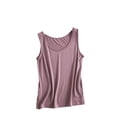 thumbnail image 1 of Defitshape Women's Soft Pajama Tank Top Sleeveless T-Shirt Short Basic Comfy Yoga Spring Thin Lightweight Scoop Neck Cami Dark Purple Medium, 1 of 1