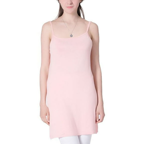 Defitshape Women's Soft Tank Sleeveless Sleep Shirt Cami Summer Backless Spring Pajamas Home Modal Cool Scoop Neck Spaghetti Strap Pink 3X-Large