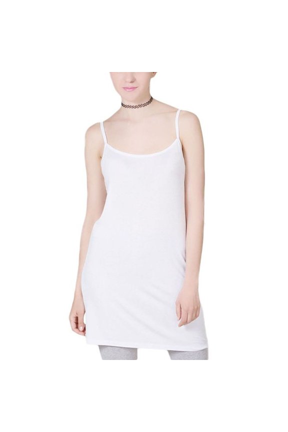 Women's Soft Tank Sleeveless Sleep Shirt Cami Summer Backless Spring Pajamas Home Modal Cool Scoop Neck Spaghetti Strap White XX-Large