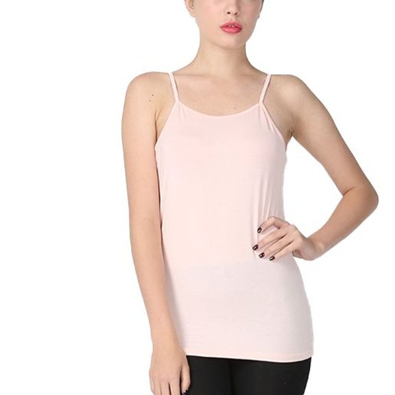 Defitshape Women's Soft Tank Top Cotton Pajama Shirt Cami Summer Spring Comfy Sleeveless Spandex Home Fitted Fall Sleepwear Light Pink Medium