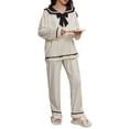 thumbnail image 1 of Defitshape Women's Summer Comfy Winter Princess Cotton Cute Pajama Set Soft Pjs Fall Lounge Postpartum Sleepwear Style17 Large, 1 of 4