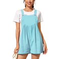 thumbnail image 1 of Defitshape Women's Summer Jumper Cotton Romper Cute Comfy Casual High Waist Soft Pocket Button Loose Playsuit Style1 10, 1 of 1