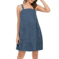 thumbnail image 1 of Defitshape Women's Terry Cloth Towel Wrap Bath Spa Soft Tank After Shower Dress Cozy Absorbent Bath Robe Sleeveless Shower Wrap Grey1 6, 1 of 1