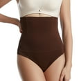 thumbnail image 1 of Defitshape Women's Thong Shapewear Tummy Control Butt Lifter Seamless Hip Dip Shaper Shorts Panties Waist Cincher High Waisted Underwear Firm Compression Garment Butt Lifting Coffee Medium, 1 of 3