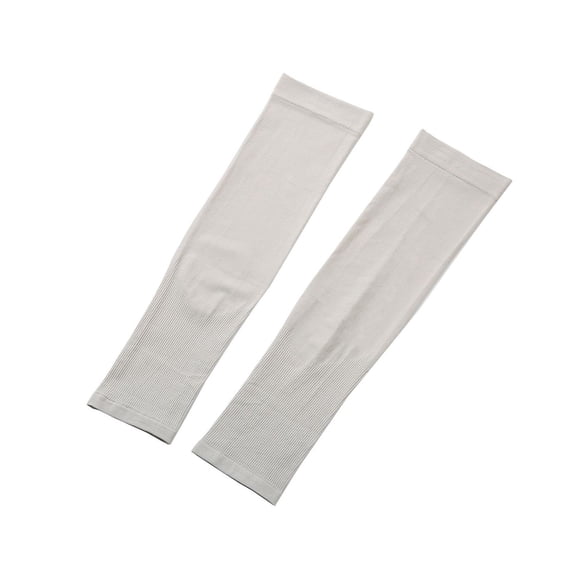Defitshape Women's Uv Sun Protection Arm Sleeves Men Cooling Long Hand Sleeve Thin Slim Spandex Fit Running Outdoor Arm Covers Grey One Size