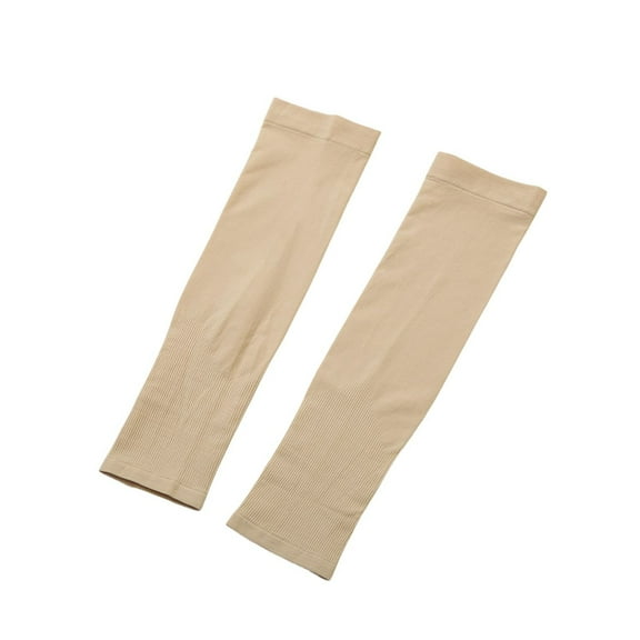 Defitshape Women's Uv Sun Protection Arm Sleeves Men Cooling Long Hand Sleeve Thin Slim Spandex Fit Running Outdoor Arm Covers Nude One Size