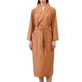thumbnail image 1 of Defitshape Women's Waffle Robe SPA Long Bathrobe Soft Shawl Collar Knee Length Pockets Long Sleeve Hot Tub Hotel Bath Robe Coffee Large, 1 of 5