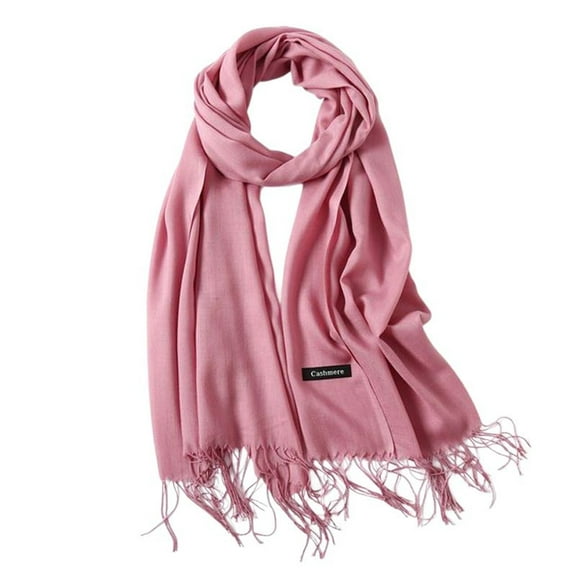 Defitshape Women's Warm Shawl Men Fall Scarf Travel Spring Soft Fashion Lightweight Date Night Cozy Fringe Scarves Dark Pink One Size