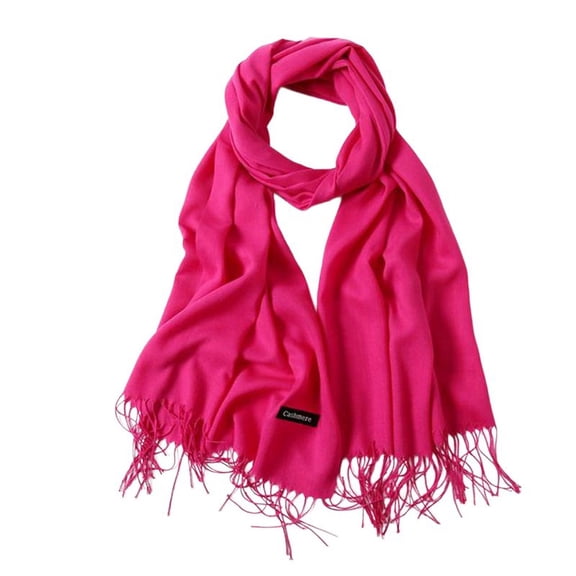 Defitshape Women's Warm Shawl Men Fall Scarf Travel Spring Soft Fashion Lightweight Date Night Cozy Fringe Scarves Rose One Size