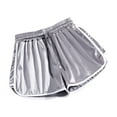 thumbnail image 1 of Defitshape Women's Yoga Shorts Gym Booty Shorts Running Summer Mid Rise Short Pull On Soft Casual Boyshorts Grey 12, 1 of 1
