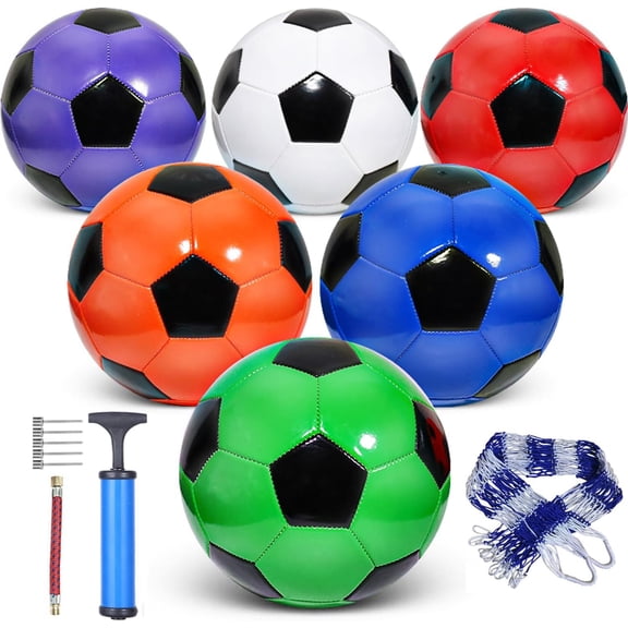 Deflated Soccer Balls with Pump – Bulk Set Sizes 5/4/3 for Samaritan's Purse Operation Christmas Child Donation
