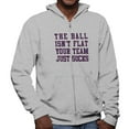 thumbnail image 1 of Deflategate Your Team Sucks Mens Full Zip Hoodie Heather SM, 1 of 1