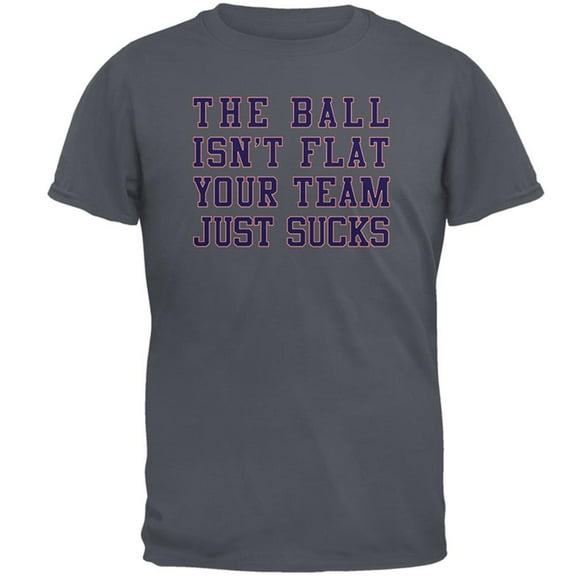 Deflategate Your Team Sucks Mens T Shirt Charcoal X-LG