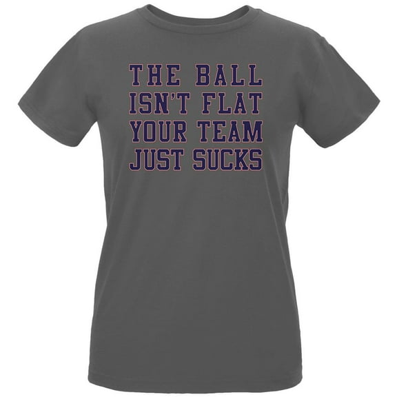 Deflategate Your Team Sucks Womens Organic T Shirt Charcoal MD