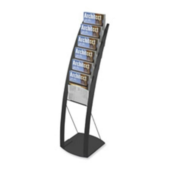 Deflect-O Corporation  Floor Stand- 6 Compartments- 13in.x16-.50in.x49in.- Black