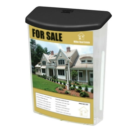 Deflect-O® Outdoor Literature Box, 13 1/8"H x 10"W x 4 1/2"L, Clear