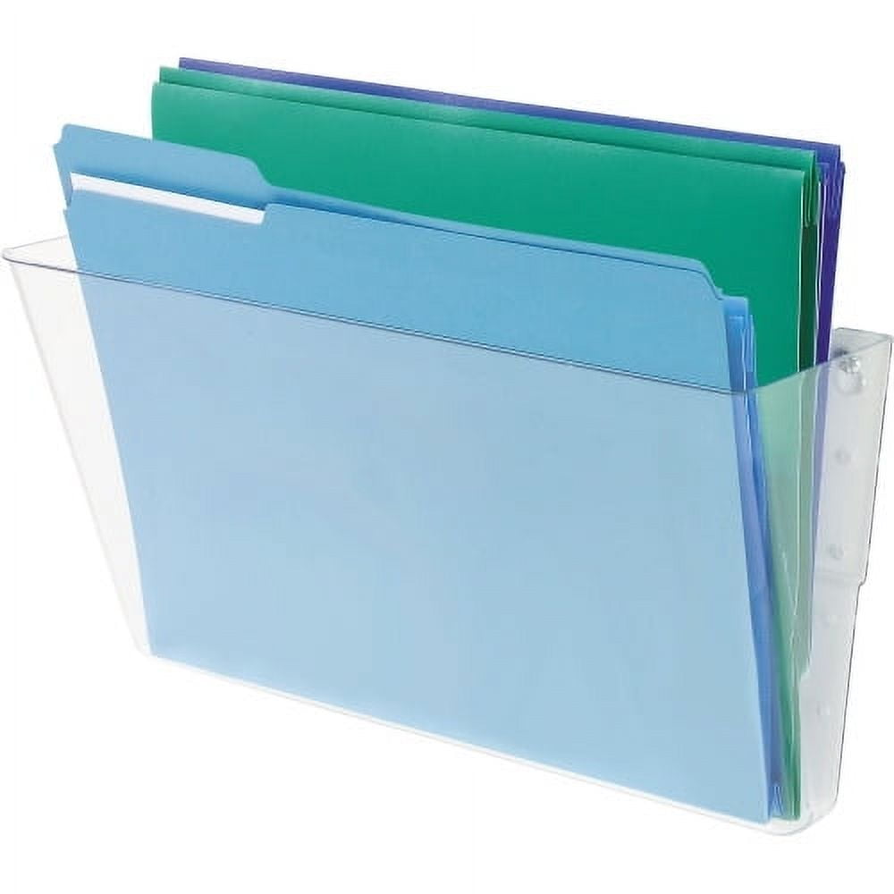 Clear Plastic Wall-Mounted File Pocket Organizer