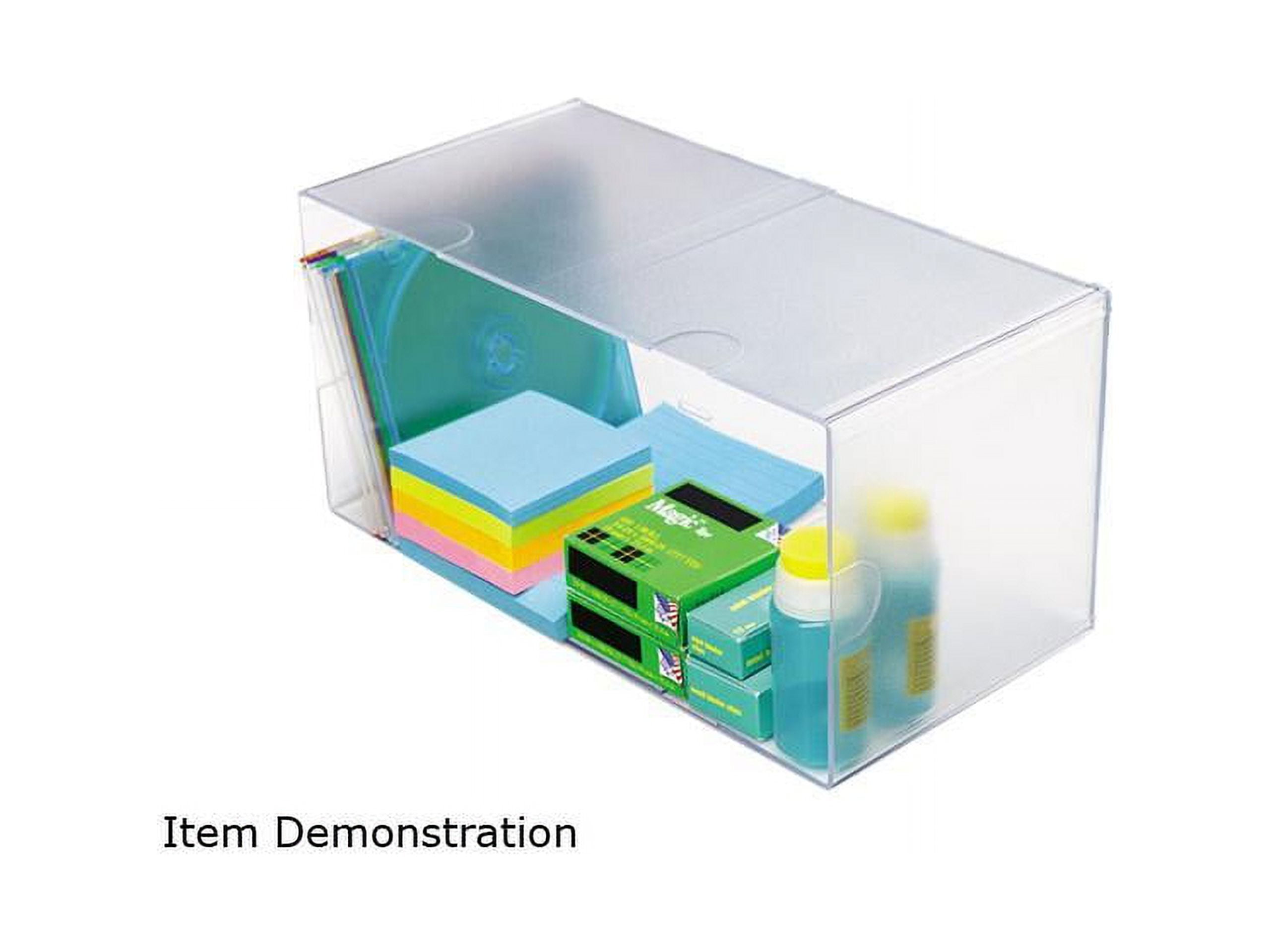 Stackable Cube Organizer, Double Cube, Plastic, 12 x 6 x 6, Clear Stackable Cube Organizer, Double Cube, Plastic, 12 x 6 x 6, Clear