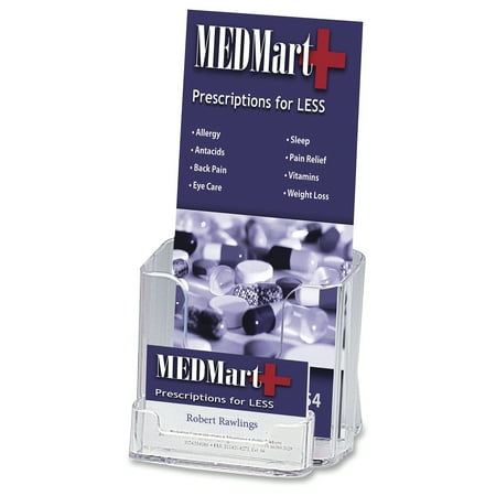 Deflect-o Countertop Leaflet Holder With Business Card Holder