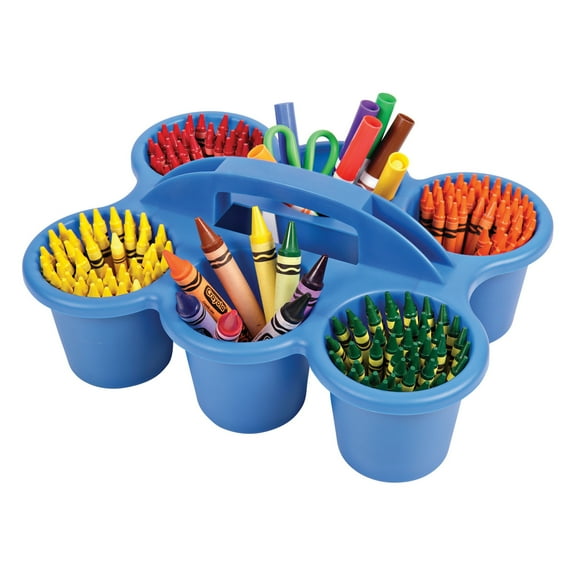 Deflecto 39509BLU Little Artist Antimicrobial Kids 6-Cup Caddy (Blue)
