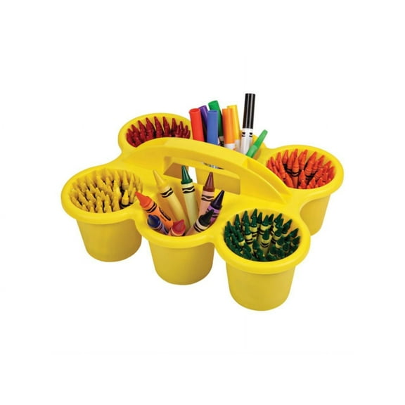 Deflecto 39509YEL Little Artist Antimicrobial Kids 6-Cup Caddy (Yellow)