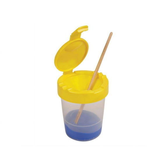 Deflecto 39515YEL Little Artist Antimicrobial Kids No-Spill Paint Cup (Yellow)