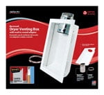 Deflecto 4808432 4.25 x 4 in. Dia. White Aluminum Dryer Venting Box - Case of 2 - 3 Piece