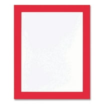 Deflecto 68886R Self Adhesive Sign Holders with 11 in. x 17 in. Insert - Clear with Red Border (2/Pack)
