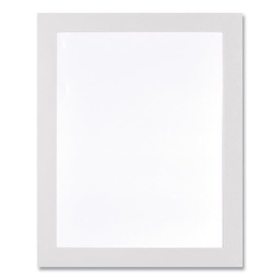 Deflecto 68886W Self Adhesive Sign Holders with 11 in. x 17 in. Insert - Clear with White Border (2/Pack)