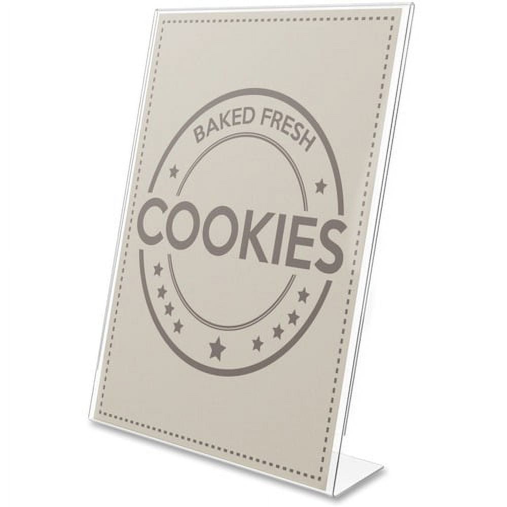 Deflecto Anti-Glare Slanted Sign Holder - Portrait - 11 Deflecto Anti-Glare Slanted Sign Holder - Portrait - 11