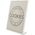 thumbnail image 1 of Deflecto Anti-Glare Slanted Portrait Sign Holder - Vertical - 11" x 8.5" x 2.5" x - Acrylic - 1 Each - Clear | Bundle of 10 Each, 1 of 1