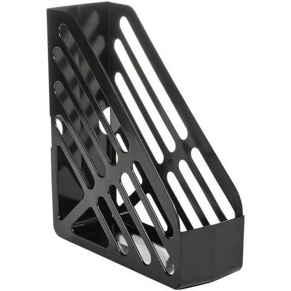Deflecto AntiMicrobial Jumbo Magazine File - Black - Polystyrene | Bundle of 5 Each