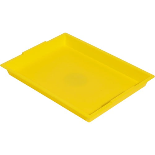 Deflecto Antimicrobial Finger Paint Tray - Painting - 1.83"Height x 16.04"Width x 12.07"Depth - Yellow - Polypropylene, Plastic | Bundle of 10 Each