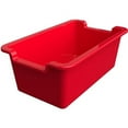 thumbnail image 1 of Deflecto Antimicrobial Rectangular Storage Bin - 5.1" Height x 13.2" Width x 8.1" Depth - Antimicrobial, Lightweight, Mold Resistant, Mildew Resistant, Handle, Portable, Stack | Bundle of 10 Each, 1 of 1