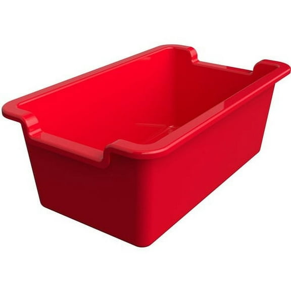 Deflecto Antimicrobial Rectangular Storage Bin - 5.1" Height x 13.2" Width x 8.1" Depth - Antimicrobial, Lightweight, Mold Resistant, Mildew Resistant, Handle, Portable, Stack | Bundle of 10 Each