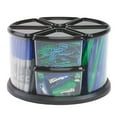thumbnail image 1 of deflecto Nine Canister Carousel Organizer, Plastic, 11 1/8 x 11 1/8, Black/Clear, 1 of 4